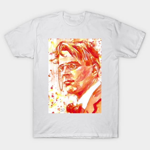 W. B. YEATS - watercolor portrait .1 T-Shirt by lautir